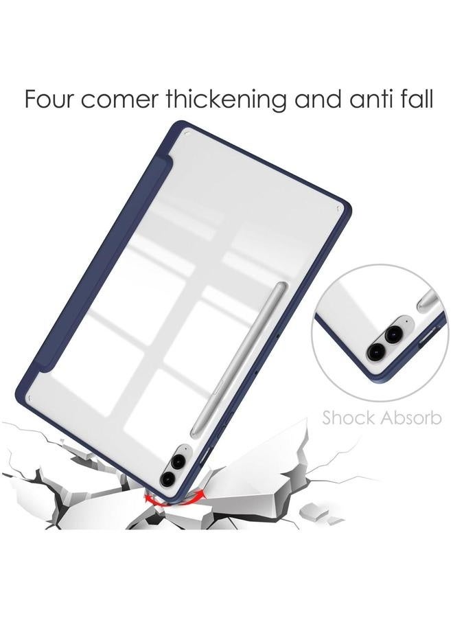 Hybrid Slim Case Compatible with Samsung Galaxy Tab S10 Plus/S10+ 12.4 Inch 2024 Pen Holder, Shockproof Cover Clear Transparent Back Shell, Auto Wake/Sleep - Image 5